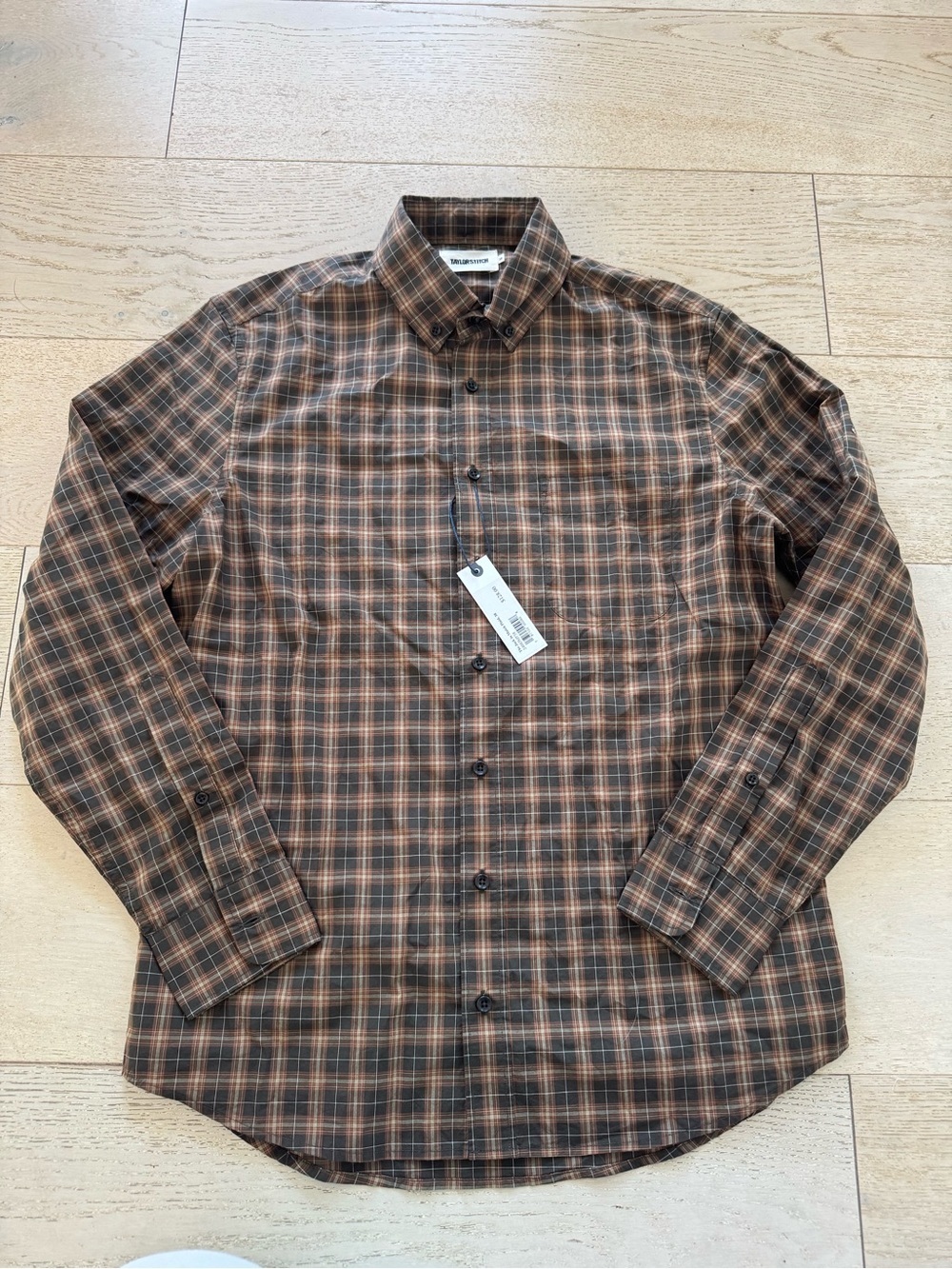 NWT Taylor Stitch The Jack Button-Down Shirt Mulch plaid 38 - Picture 4 of 8
